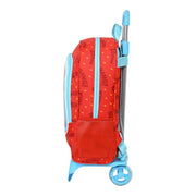 School Rucksack with Wheels SuperThings Kazoom Kids Red Light Blue (32 x 42 x 14 cm)
