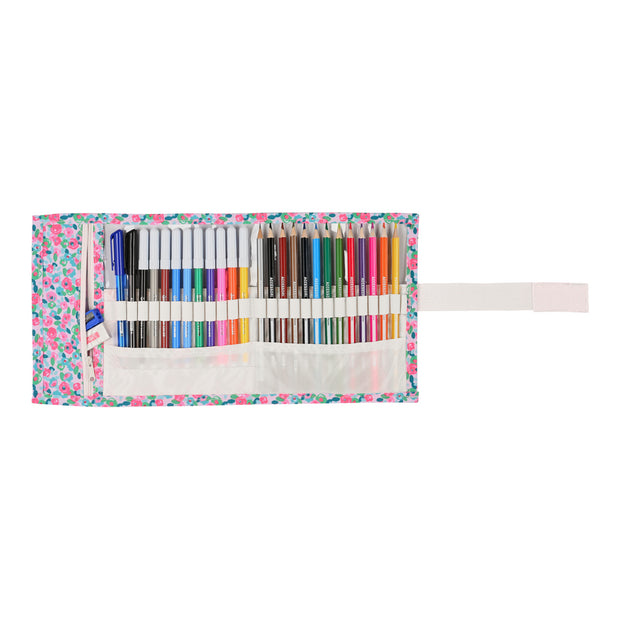 Pencil Case Vicky Martín Berrocal Rosebloom Roll-up Multicolour (27 Pieces) (7 x 20 x 7 cm)