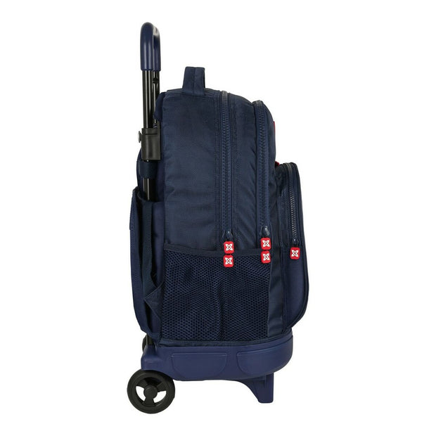 School Rucksack with Wheels Munich Storm Navy Blue (33 x 45 x 22 cm)