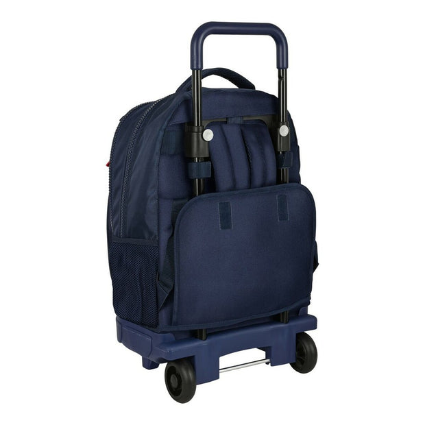 School Rucksack with Wheels Munich Storm Navy Blue (33 x 45 x 22 cm)
