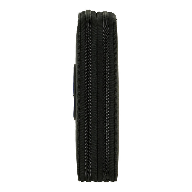 Double Pencil Case Paul Frank Team Player Black (12.5 x 19.5 x 4 cm) (28 pcs)