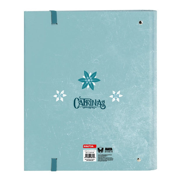 Ring binder Catrinas Claire, noelia y lila A4 Blue (27 x 32 x 3.5 cm) (35 mm)