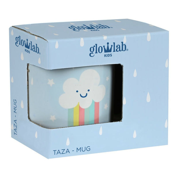 Henkelbecher Glow Lab Nube aus Keramik Hellblau (350 ml)