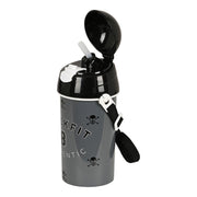 Wasserflasche BlackFit8 Skull Schwarz Grau (500 ml)