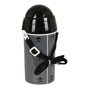 Wasserflasche BlackFit8 Skull Schwarz Grau (500 ml)