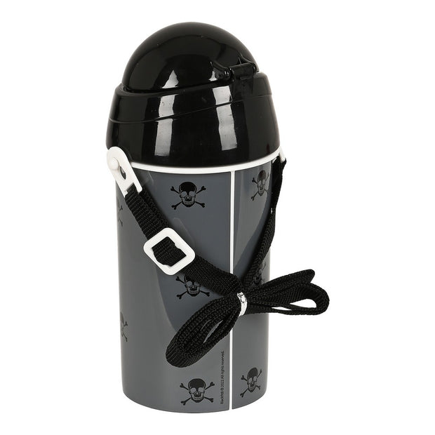 Wasserflasche BlackFit8 Skull Schwarz Grau (500 ml)
