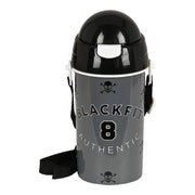 Wasserflasche BlackFit8 Skull Schwarz Grau (500 ml)