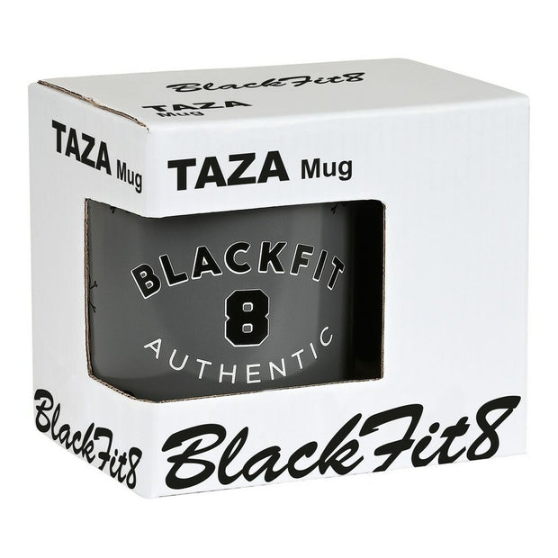 Henkelbecher BlackFit8 Skull aus Keramik Schwarz Grau (350 ml)