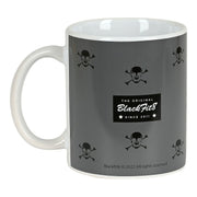 Henkelbecher BlackFit8 Skull aus Keramik Schwarz Grau (350 ml)