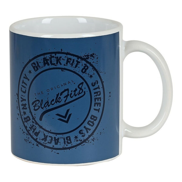 Henkelbecher BlackFit8 Stamp aus Keramik Blau (350 ml)