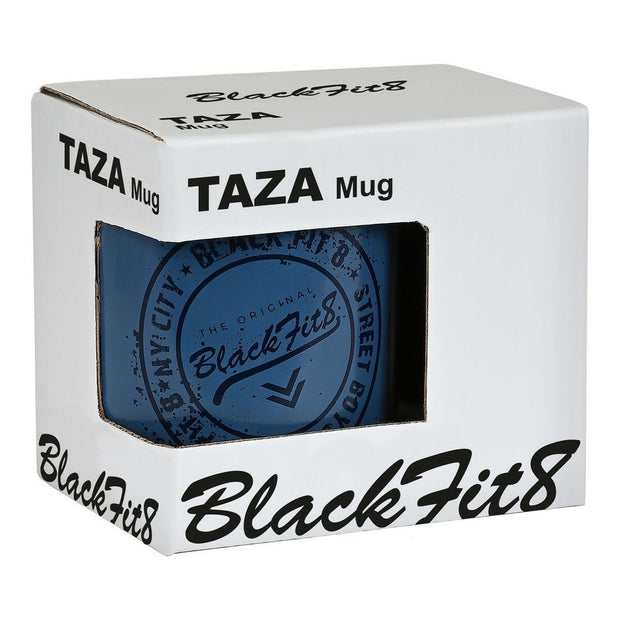 Henkelbecher BlackFit8 Stamp aus Keramik Blau (350 ml)