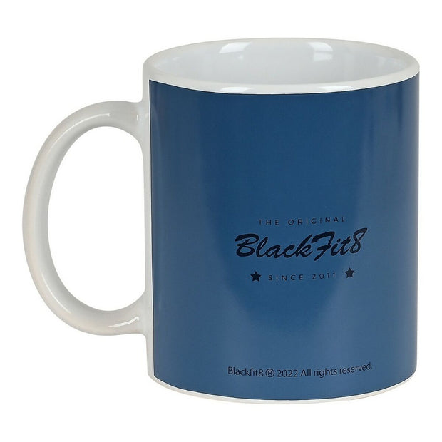 Henkelbecher BlackFit8 Stamp aus Keramik Blau (350 ml)