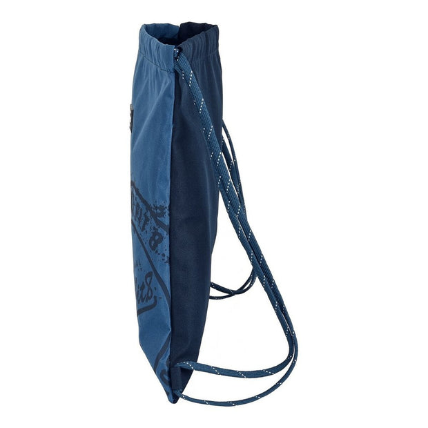 Backpack with Strings BlackFit8 Stamp Blue (35 x 40 x 1 cm)