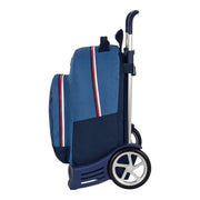 School Rucksack with Wheels BlackFit8 Stamp Blue
