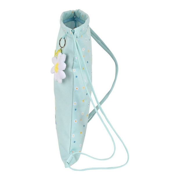Backpack with Strings BlackFit8 Daisies Light Blue (35 x 40 x 1 cm)