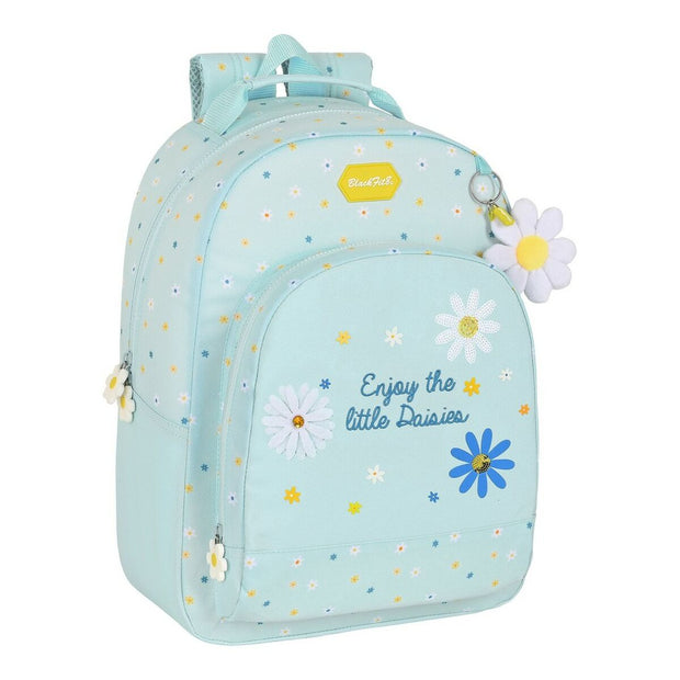 School Bag BlackFit8 Daisies Blue