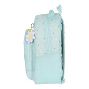 School Bag BlackFit8 Daisies Blue