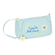 School Case BlackFit8 Daisies Light Blue (20 x 11 x 8.5 cm)