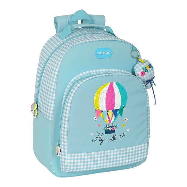 School Bag BlackFit8 Fly with me White Celeste (32 x 42 x 15 cm)