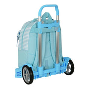 School Rucksack with Wheels BlackFit8 Fly With Me White Sky blue (32 x 42 x 15 cm)