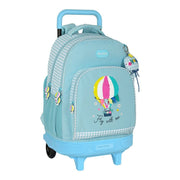 School Rucksack with Wheels BlackFit8 Fly with me White Sky blue 22 L