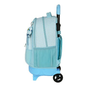 School Rucksack with Wheels BlackFit8 Fly with me White Sky blue 22 L