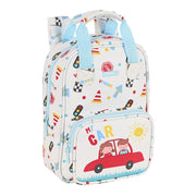 School Bag Safta My car White Multicolour (20 x 28 x 8 cm)