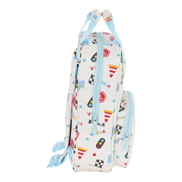 School Bag Safta My car White Multicolour (20 x 28 x 8 cm)