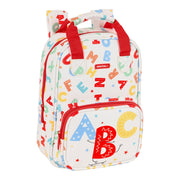 School Bag Safta Alphabet White Multicolour (20 x 28 x 8 cm)