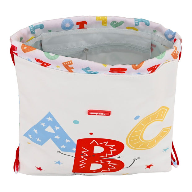 Backpack with Strings Safta Alphabet (26 x 34 x 1 cm)