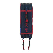 Triple Pencil Case F.C. Barcelona Corporativa Blue Maroon (12.5 x 20.5 x 6 cm) (41 Pieces)