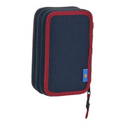 Triple Pencil Case F.C. Barcelona Corporativa Blue Maroon (12.5 x 20.5 x 6 cm) (41 Pieces)