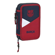 Double Pencil Case F.C. Barcelona Corporativa Blue Maroon (12.5 x 19.5 x 4 cm) (28 pcs)