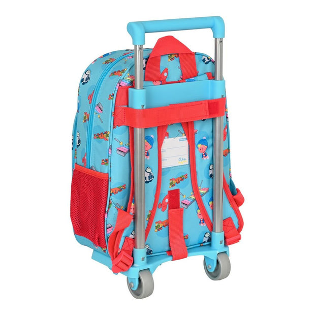 School Rucksack with Wheels Cleo & Cuquin Good Night Blue (26 x 34 x 11 cm)