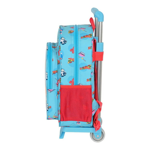 School Rucksack with Wheels Cleo & Cuquin Good Night Blue (26 x 34 x 11 cm)