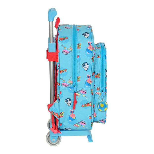 School Rucksack with Wheels Cleo & Cuquin Good Night Blue (26 x 34 x 11 cm)