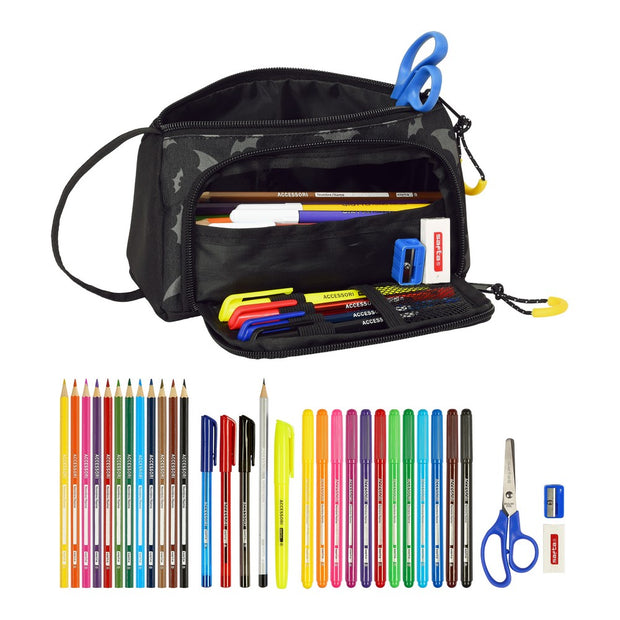 School Case Batman Hero Black (20 x 11 x 8.5 cm) (32 Pieces)