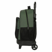 School Rucksack with Wheels BlackFit8 Gradient Black Military green (33 x 45 x 22 cm)