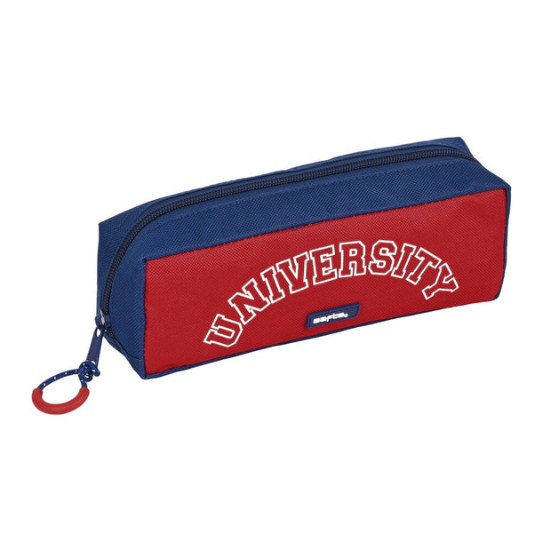 School Case Safta University Red Navy Blue (21 x 8 x 8 cm)