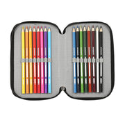 Triple Pencil Case Safta Surf Black (36 Pieces)