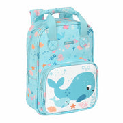 School Bag Safta Ballenita White Light Blue (20 x 28 x 8 cm)