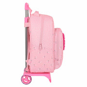 School Rucksack with Wheels Safta Love Yourself Pink (32 x 42 x 15 cm)
