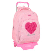 School Rucksack with Wheels Safta Love Yourself Pink (32 x 42 x 15 cm)