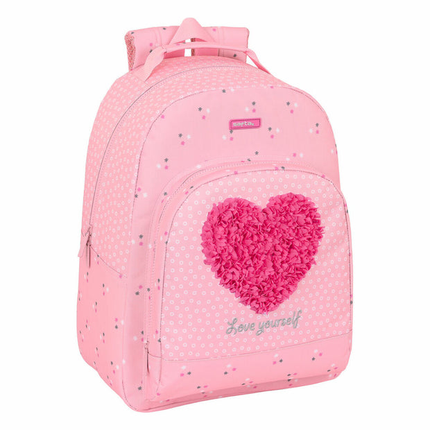 School Bag Safta Love Yourself Pink (32 x 42 x 15 cm)