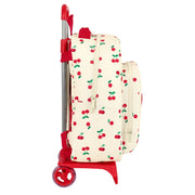 School Rucksack with Wheels Safta Cherry Beige (32 x 42 x 15 cm)