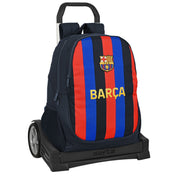 School Rucksack with Wheels F.C. Barcelona Maroon Navy Blue (32 x 44 x 16 cm)