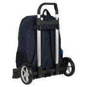 School Rucksack with Wheels F.C. Barcelona Maroon Navy Blue (32 x 44 x 16 cm)