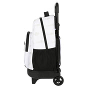 School Rucksack with Wheels Real Madrid C.F. Black White (33 x 45 x 22 cm)