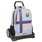 School Rucksack with Wheels F.C. Barcelona Grey (32 x 44 x 16 cm)