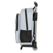 School Rucksack with Wheels F.C. Barcelona Grey (27 x 33 x 10 cm)